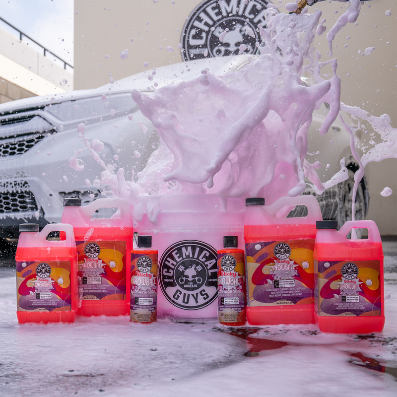 Chemical Guys Sticky Snowball Ultra Snow Foam Car Wash 16oz – Detailing  Connect